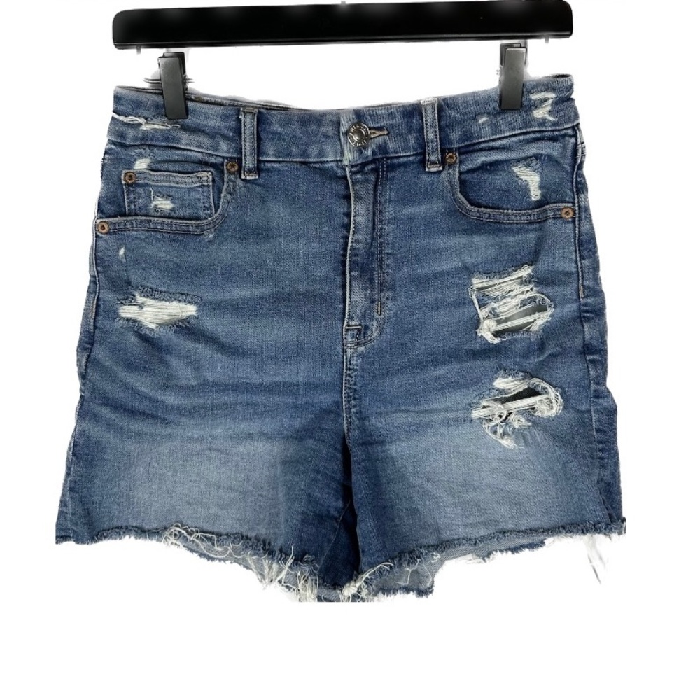 American Eagle Outfitters Distressed Blue Denim Jean Shorts